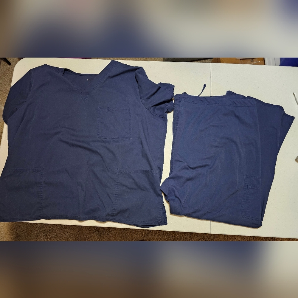 Scrubstar Navy 2XL Men's Scrub Set EUC